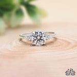 Load image into Gallery viewer, Round Three Stone Diamond Ring - Lab Grown