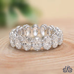 Load image into Gallery viewer, Oval Eternity Diamond Band - Moissanite Diamond