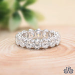 Load image into Gallery viewer, Oval Eternity Diamond Ring (Luxury Band) - Moissanite Diamond