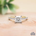 Load image into Gallery viewer, Princess Solitaire Diamond Engagement Ring - Lab Grown
