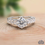 Load image into Gallery viewer, Round Halo Diamond Engagement Ring - Lab Grown