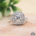 Load image into Gallery viewer, Round Halo Diamond Ring (Classic Pavé) - Lab Grown