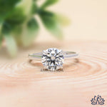 Load image into Gallery viewer, Round Solitaire Diamond Engagement Ring (Classic Prong) - Lab Grown