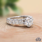 Load image into Gallery viewer, Round Halo Diamond Engagement Ring - Lab Grown
