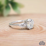 Load image into Gallery viewer, Oval & Pear Three Stone Diamond Ring - Lab Grown