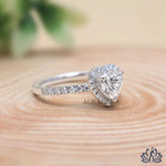 Load image into Gallery viewer, Heart Halo Diamond Engagement Ring - Lab Grown