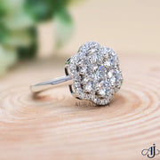 Round Cluster Diamond Ring - Moissanite Diamond