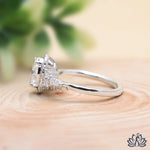 Load image into Gallery viewer, Oval Halo Diamond Engagement Ring - Lab Grown