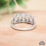 Load image into Gallery viewer, Emerald Multi Stone Diamond Ring - Lab Grown