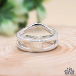 Load image into Gallery viewer, Round Designer Diamond Ring (Open Band) - Lab Grown