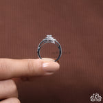Load image into Gallery viewer, Round Halo Diamond Statement Ring (Rose Gold) - Lab Grown
