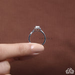Load image into Gallery viewer, Emerald Halo Diamond Engagement Ring - Lab Grown