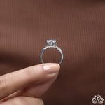 Load image into Gallery viewer, Asscher Designer Diamond Ring (Twist Band) - Lab Grown