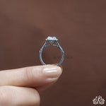 Load image into Gallery viewer, Round Halo Diamond Engagement Ring (Double Band) - Lab Grown