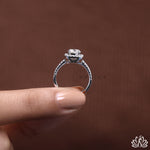 Load image into Gallery viewer, Round Halo Diamond Statement Ring - Lab Grown