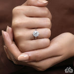 Load image into Gallery viewer, Round Cluster Diamond Ring (Floral Design) - Lab Grown