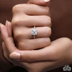 Load image into Gallery viewer, Asscher Halo Diamond Engagement Ring - Lab Grown