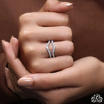 Load image into Gallery viewer, Round Designer Diamond Ring (Open Band) - Lab Grown
