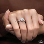 Load image into Gallery viewer, Heart Halo Diamond Engagement Ring - Lab Grown