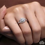 Load image into Gallery viewer, Round Twist Halo Diamond Ring - Lab Grown