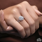 Load image into Gallery viewer, Round Halo Diamond Ring - Lab Grown