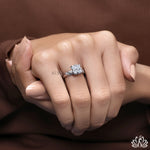 Load image into Gallery viewer, Asscher Designer Diamond Ring (Twist Band) - Lab Grown