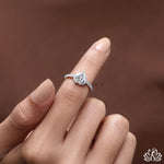 Load image into Gallery viewer, Heart Halo Diamond Engagement Ring - Lab Grown