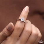 Load image into Gallery viewer, Pear Solitaire Diamond Ring with Matching Band Set - Lab Grown