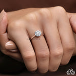 Load image into Gallery viewer, Round Solitaire Diamond Engagement Ring (Classic Prong) - Lab Grown
