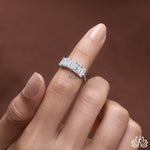 Load image into Gallery viewer, Emerald Multi Stone Diamond Ring - Lab Grown