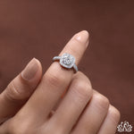 Load image into Gallery viewer, Round Halo Diamond Engagement Ring - Lab Grown