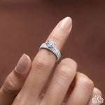 Load image into Gallery viewer, Round Wide Band Diamond Ring - Lab Grown