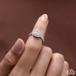 Load image into Gallery viewer, Princess Halo Diamond Engagement Ring - Lab Grown