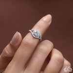 Load image into Gallery viewer, Round Twist Halo Diamond Ring - Lab Grown