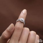 Load image into Gallery viewer, Round Halo Diamond Engagement Ring (Double Halo) - Lab Grown