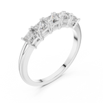 Load image into Gallery viewer, Elegant Princess Cut Diamond Five Stone Anniversary Ring with Shared Prong Setting - AJR1078