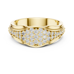 Load image into Gallery viewer, 14K Gold Tapered Multi Row Pave Diamond Cluster Wedding Band - AJR1086