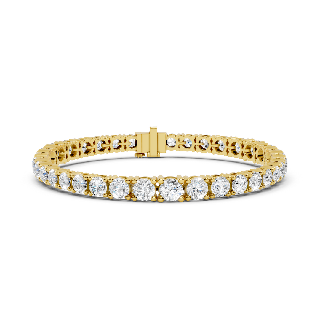 Elegant Round Diamond Statement Tennis Bracelet In Four Prong Set  - AJBR1012