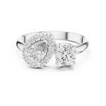 Load image into Gallery viewer, Toi et Moi Pear with Round Cut Diamond Engagement Ring - AJR1046