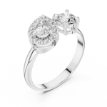 Load image into Gallery viewer, Toi et Moi Pear with Round Cut Diamond Engagement Ring - AJR1046