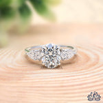 Load image into Gallery viewer, Oval &amp; Pear Three Stone Diamond Ring - Lab Grown