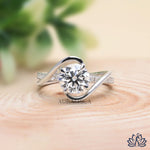 Load image into Gallery viewer, Round Twist Diamond Engagement Ring - Lab Grown