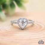 Load image into Gallery viewer, Heart Halo Diamond Engagement Ring - Lab Grown