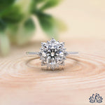 Load image into Gallery viewer, Round Cluster Diamond Ring (Floral Design) - Lab Grown