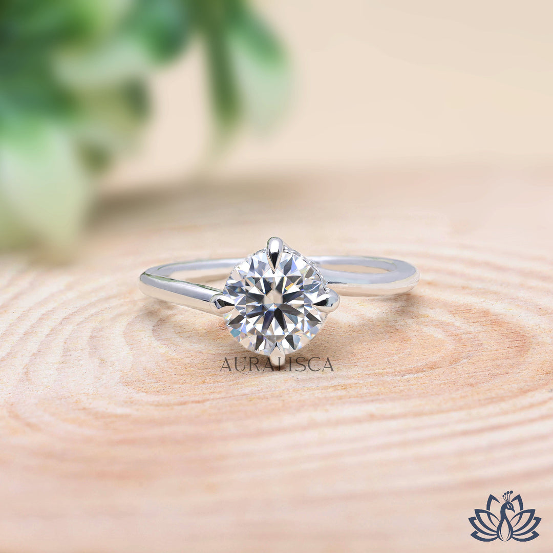 Round Solitaire Diamond Ring - Lab Grown