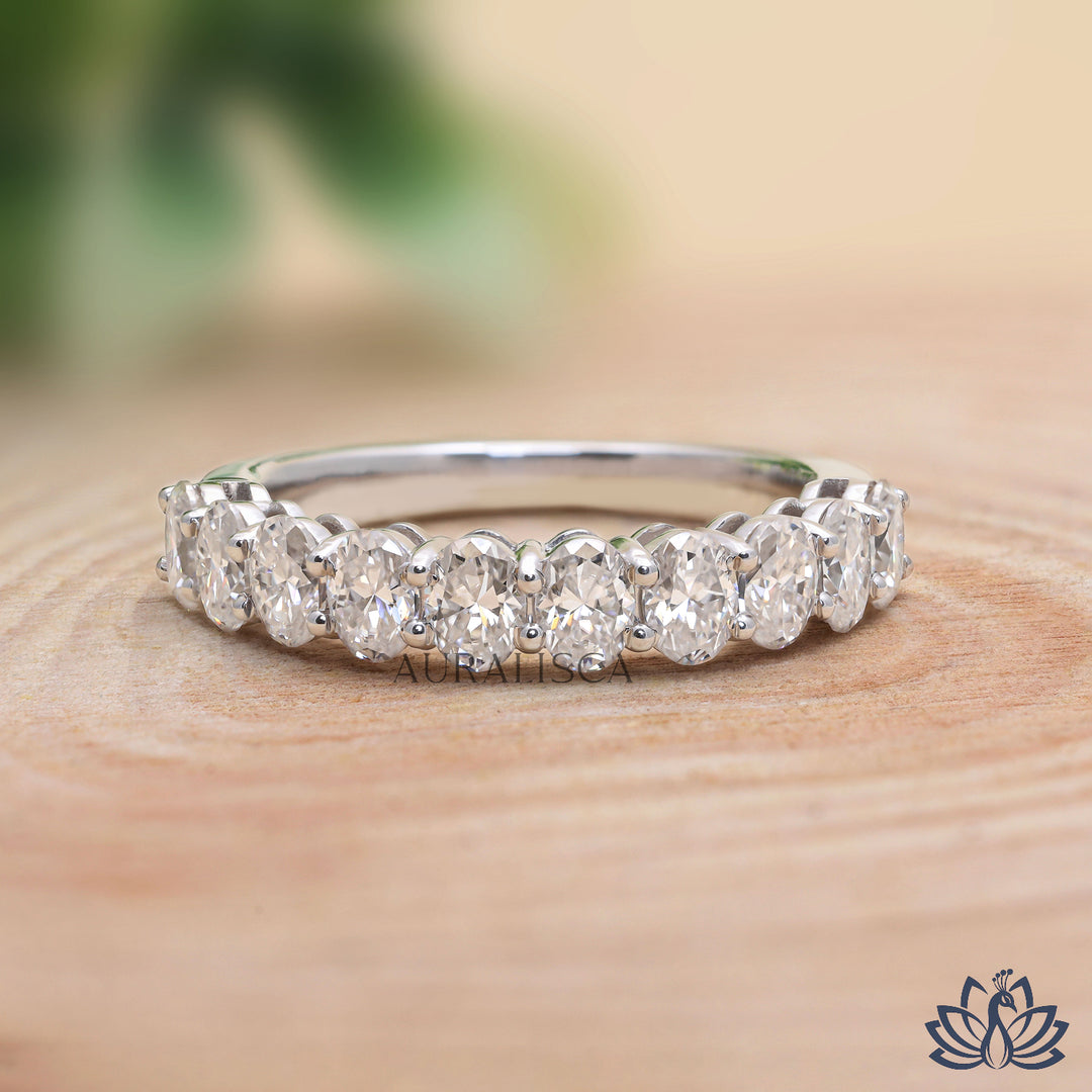 Oval Diamond Eternity Ring - Lab Grown