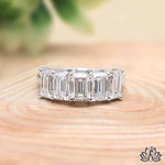 Load image into Gallery viewer, Emerald Multi Stone Diamond Ring - Lab Grown