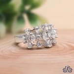 Load image into Gallery viewer, Multi Stone Diamond Cluster Band - AJR077