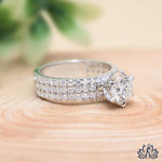 Load image into Gallery viewer, Round Wide Band Diamond Ring - Lab Grown