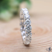 Round Eternity Diamond Ring - Moissanite Diamond